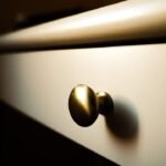 Close-up of premium cabinet door knob hardware